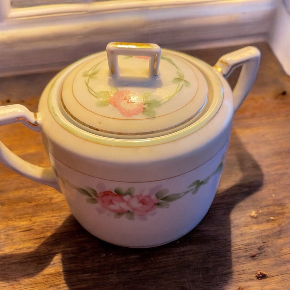 Vintage Nippon Hand Painted Sugar Bowl